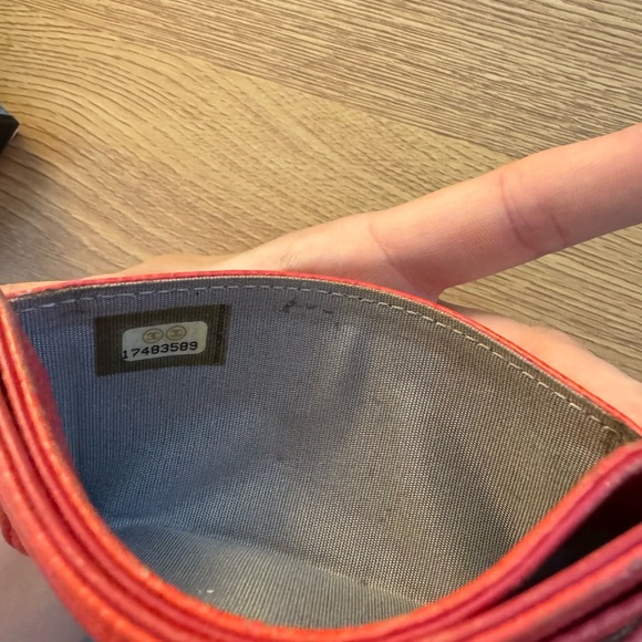 Authentic Orange caviar Chanel card Wallet. Bought at Neiman Marcus. - Picture 2 of 8